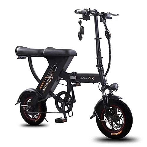Vélos électriques : YOUSR Vélo électrique, Vélo électrique Pliant pour Adulte Portable en Acier Au Carbone, Moteur sans Balai à Batterie 350W Au Lithium 48V, Dispositif Antivol à Distance