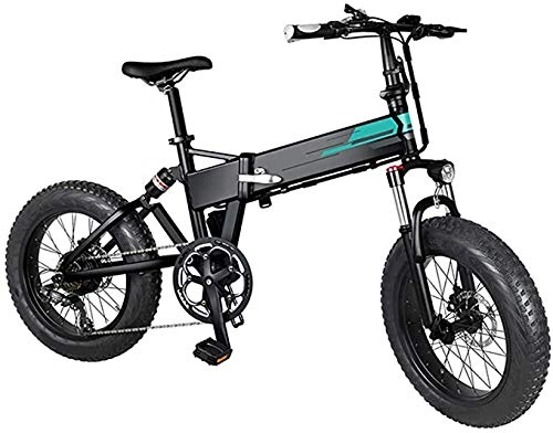Vélos électriques : YPLDM Vélos électriques pliants Adultes Comfort Bicyclettes Hybrides Couchés / Road Bikes20, 11.6Ah Batterie au Lithium, Alliage d'aluminium, Noir