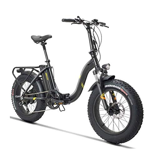 Vélos électriques : YPYJ 48V 400W Vélo Pliant en Alliage D'aluminium Léger Cadre Pliant Ville Vélo Lithium Vélo Aventure De Plein Air Extérieur Cargo Tour À Bicyclette