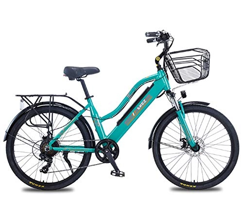 Vélos électriques : YQ&TL Adultes cyclomoteur vélo électrique 26 Pouces Vitesse Intelligente e-Bike 36V 10AH 350W Moteur vélo de Montagne pour Femme Adulte motoneige A