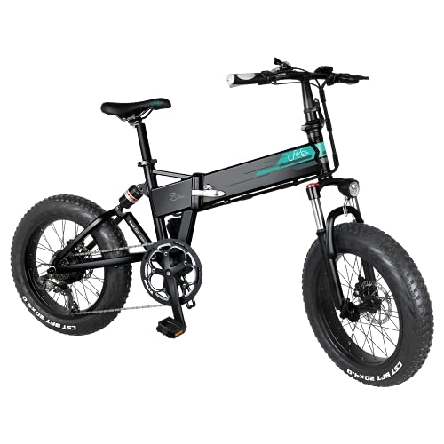Vélos électriques : Yunyan VTT électrique pliable pour homme et femme, roues de 20", pneus Fat Wide 500 W, moteur 7 vitesses, dérailleur 12, 8 Ah.
