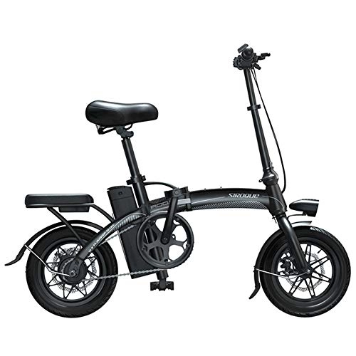 Vélos électriques : ZBB Vélo électrique Pliant - Portable et Facile à Ranger Batterie au Lithium-ION et Moteur Silencieux Vélos électriques Vélos électriques avec Freins à Disque à Affichage de Vitesse LCD, Noir, 30to60KM