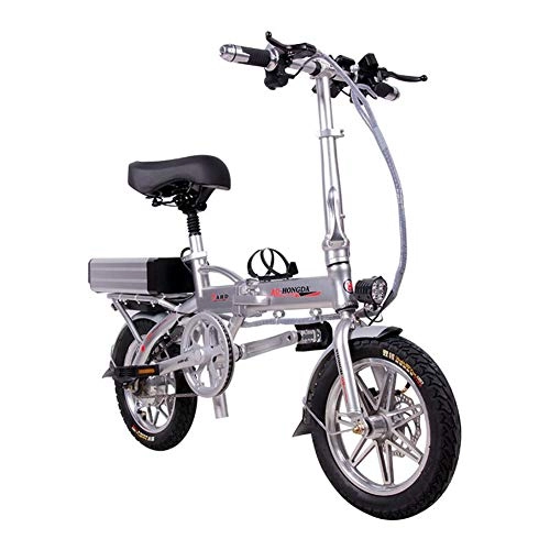 Vélos électriques : ZBB Vélos électriques Portable Pliable avec Batterie Lithium-ION Amovible de 48 V Roues de 14 Pouces Power Assist 350 W Moteur électrique sans balais Silencieux Vélo électrique pour Adulte, 100KM