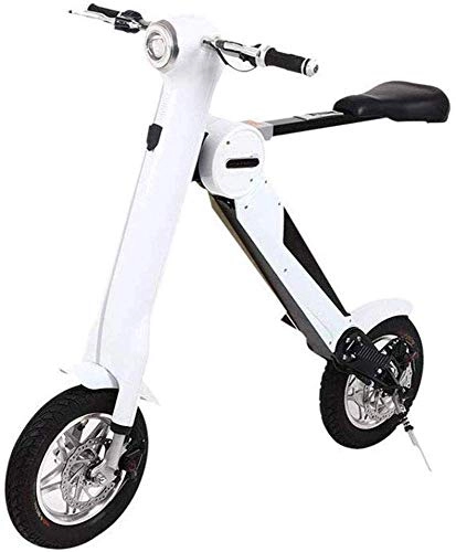 Vélos électriques : ZDW Vélo électrique pliant vélo électrique, batterie de conduite de petite génération voiture électrique à deux roues mini pédale voiture électrique batterie de vélo pliable portable, pour hommes et