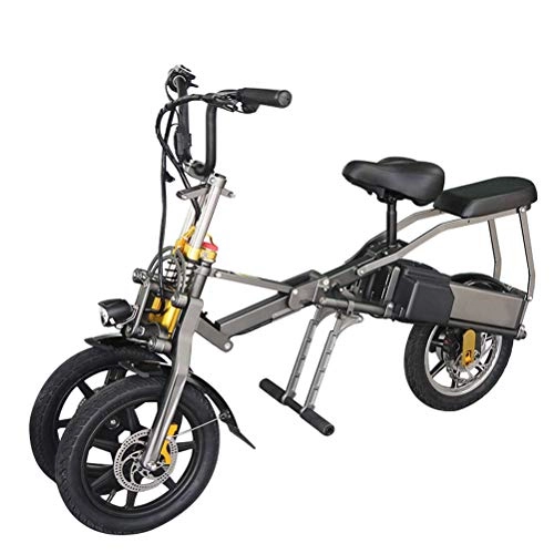 Vélos électriques : ZHHAOXINPA Classique 36V 250W Mini Tricycle Pliable Tricycle électrique 14 Pouces 10.4Ah Tricycle électrique Haut de Gamme Se Pliant Facilement Unisex