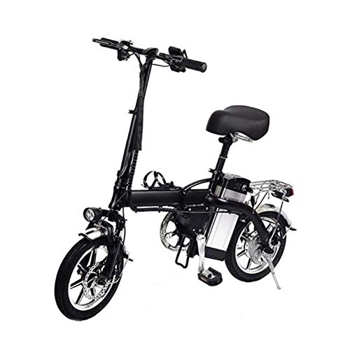 Vélos électriques : ZHIFENGLIU Vlo Pliant, 48V350W14 Pouces Voiture Mini Batterie Adulte, Vitesse De Bicyclette Est 20 Kmh