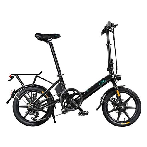 Vélos électriques : ZHIFENGLIU Vlos lectriques Pliants, Batterie Lithium Petites Batteries De Mobilit des Adultes, Vitesse Variable Vlos lectriques, Noir