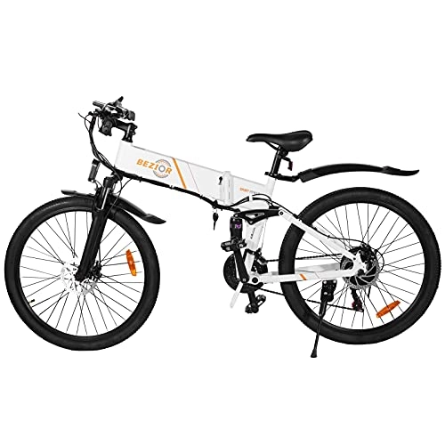 Vélos électriques : ZIEM Bicicleta Eléctrica Plegable De 500 W Y 26 Pulgadas Bicicleta Eléctrica Asistida Con Amortiguación De Impactos De 21 Velocidades Con Amortiguador Bicicleta Eléctrica