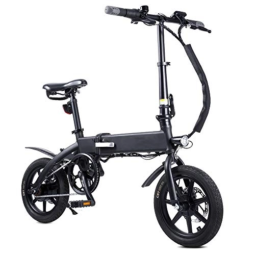 Vélos électriques : ZIEM Vélo électrique Pliant, vélos électriques 250W 14 Pouces pour Adultes, vélo électrique à Assistance électrique avec Batterie 10ah, portée de 50 à 55 km