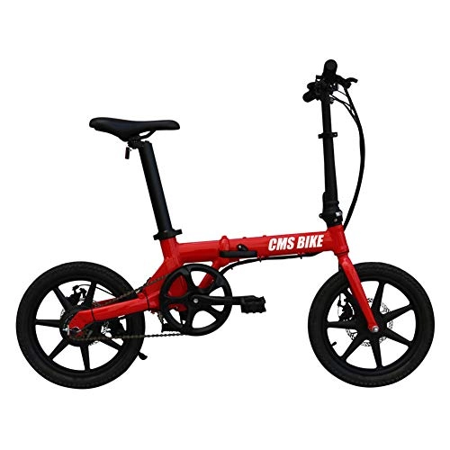 Vélos électriques : ZQNHXY Vélos électriques pour Adultes avec Damper Shock, Urban Commuter Pliant vélo électrique pour Sports de Plein air Cyclisme entraînement et Le navettage, Rouge