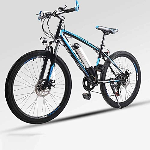 Vélos électriques : ZTYD Vélo électrique, 26" VTT pour Adultes, Tout Terrain Vélos, 30 km / H Safe Speed ​​Endurance 100 km Amovible au Lithium-ION, Intelligent Ebike, Blue a2