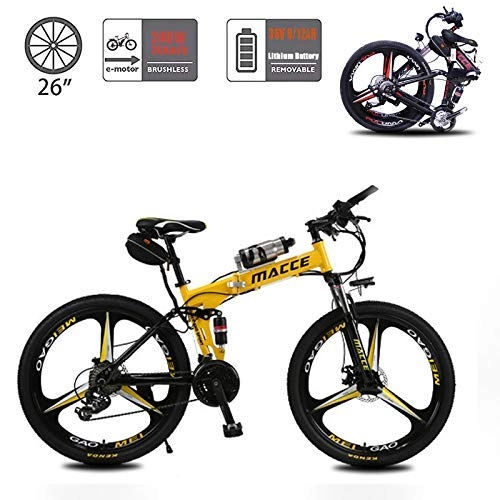 Vélos électriques : ZXL Vélos Électriques Pliants Pour Adultes, Vélo de Montagne Électrique 26 Pouces Avec Batterie 36V Amovible Grande Capacité 6.8Ah Lithium-Ion City E-Bike, Vélo Léger Pour Adolescents Hommes Femmes,