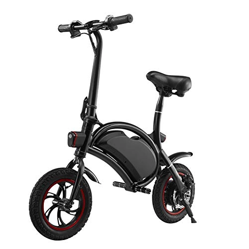 Vélos électriques : ZZQ Vlo lectrique Pliant avec Batterie Lithium-ION 36V 6AH intgre en Aluminium lger pour vlo lectrique Pliable, Black