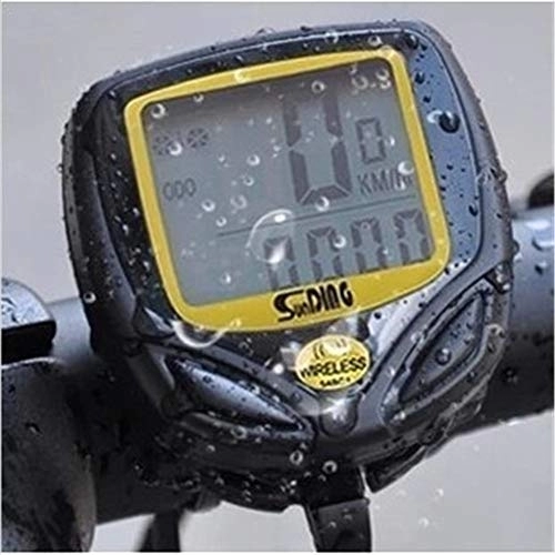 Fahrradcomputer : QinWenYan Fahrrad-Tachometer Mountainbike Stoppuhr Tachometer Kilometerstand Speedometer Wasserdicht (Color : Black, Size : One Size)