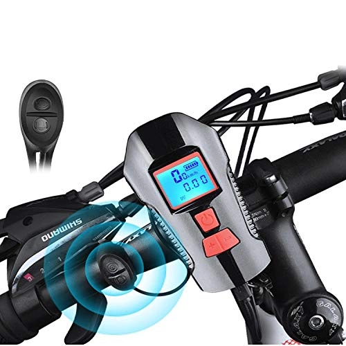 Fahrradcomputer : YEATOP Wasserdichter Fahrradcomputer und LeichterwiederaufladbarerUSB-Fahrradscheinwerfer mit Taschenlampenhorn
