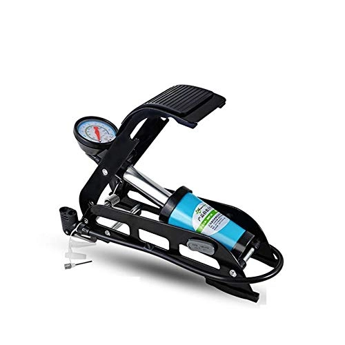 Fahrradpumpen : Jtoony Fahrradpumpe Radfahren Bike Hochdruck-Reifen-Luft aufblasbare Pumpe Fußpumpe mit Manometer for Auto (Color : Black, Size : 1#)