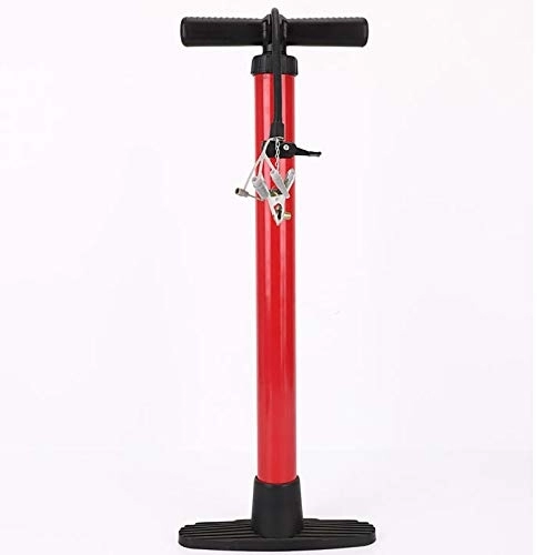 Fahrradpumpen : MICEROSHE Langlebige Fahrradpumpe Kreative Hochdruck-Aluminiumlegierungs-Fahrradpumpe-bodenstufige Single-Rohr-Pumpe Praktisch (Farbe : Rot, Size : 4.5x50cm)
