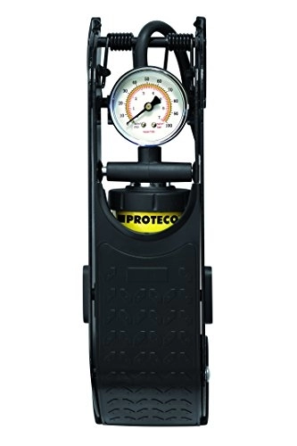 Fahrradpumpen : Proteco-Werkzeug® Einzylinder-Fußluftpumpe Fußpumpe Tretpumpe Autopumpe Fahrradpumpe Fusspumpe Manometer