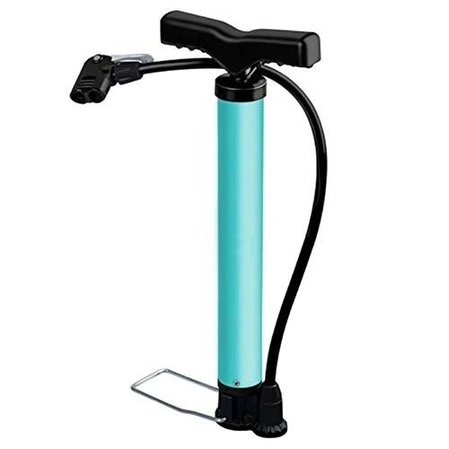 Fahrradpumpen : QuRRong Fahrradpumpe Nahtloser Metallfasskörper 120psi Stahl Türkis-Radpumpe für Aufblasbare Fahrradspielzeuge (Farbe : Blau, Size : ONE Size)