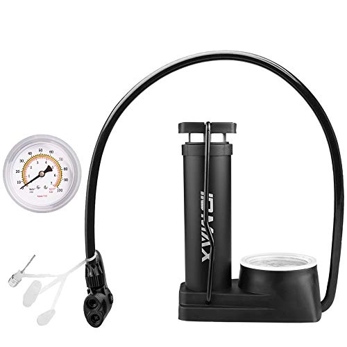Fahrradpumpen : TOCYORIC Pump, Portable Bicycle Tire Pump Mini Bike Floor Pump with Pressure Gauge Hand Foot Activated Bicycle Pump with Inflation Needle and Inflatable Device Compatible with Presta＆Schrader Valve