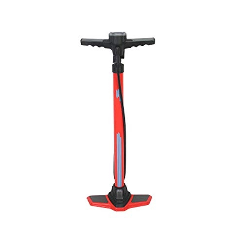 Fahrradpumpen : ZLGYH Tragbare Fahrrad Standpumpe mit Multifunktionskugel Nadel, Ergonomische Fahrradluftpumpe für Presta Schrader Universal-Ventile, 160 Psi, Rot