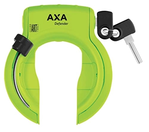 Fahrradschlösser : AXA Defender Art Rahmenschloss Grün inkl. Fahrradklingel