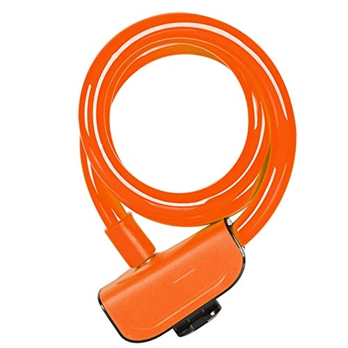 Fahrradschlösser : EWDF Fahrradkabelschloss Outdoor Radfahren Diebstahlsicherungsverriegelung mit Tasten Stahldraht-Sicherheits-Fahrradzubehör 1.2m Fahrradschloss (Color : Orange)