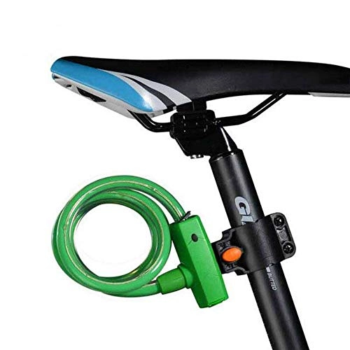 Fahrradschlösser : Fahrradschloss 1, 2 M Mutifunction Anti-Theft Fahrradschloss Safe Rücklichtschloss USB Wiederaufladbar Regenfest Für Fahrrad Mountainbike Scooter (Size:OneSize; Color:Green)