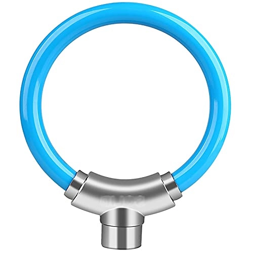 Fahrradschlösser : JIAGU Fahrradschlosskabel Tragbare Mountainbike Ring-Lock-Fahrrad-Lock-Fahrrad-Reiten-Zubehör Diebstahlsicherung Fahrradschloss (Color : Blue, Size : 47cm)