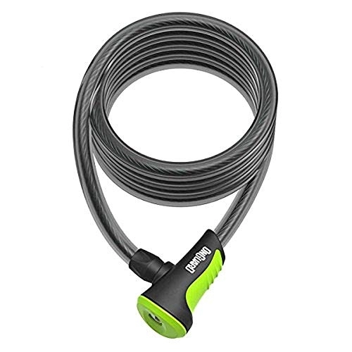 Fahrradschlösser : Onguard Neon 8157 Cable Lock with Key / Bracket, Green, 6' x 10mm