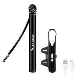 sweetyhomes Bombas de bicicleta sweetyhomes Popular Pro Bike Tool Bike Pump with Gauge Fits Presta and Schrader - Accurate Inflation - Mini Bicycle Tire Pump For Road, Aluminum Alloy