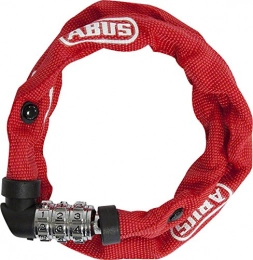 ABUS Cerraduras de bicicleta Abus - Cadena de Red 1200 - Web Chain 1200 Combo, 60cm Length / 4mm Square Links, Rojo
