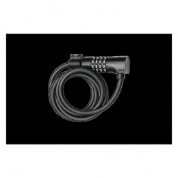 AXA Cerraduras de bicicleta AXA Candado de cable Resolute 180 / 8 código, longitud 180 cm, diámetro 8 mm, negro (1 pieza)