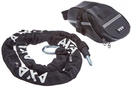 AXA Cerraduras de bicicleta AXA RLC con cadena de conexión de bolsa, negro, talla única