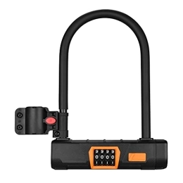  Accesorio Bicycle Lock Digit Bicycle Chain Lock Anti-Theft and Cutting Alloy Steel Motorcycle Cycle Code Password Lock (Color : Black Size : 25 * 18cm)