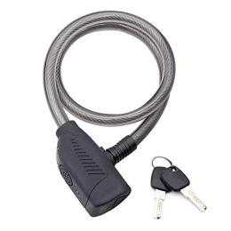 ChengBeautiful Cerraduras de bicicleta ChengBeautiful Candado De Bicicleta con Llave Mini Bloqueo de Bicicletas Cuerno de Alarma Indicador LED Cable de Bloqueo Corte Alarma Potente antirrobo Bicicleta Bloqueo Alta Seguridad para Bicicleta