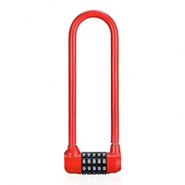 DYTWXG Cerraduras de bicicleta DYTWXG Candado Bloqueo de contraseña Bicicleta Bloqueo de contraseña de Cinco dígitos Contraseña de Bloqueo reiniciable Bolsa de Equipaje Traje Hardware (Color : Red, Size : 20cm*6.2cm)