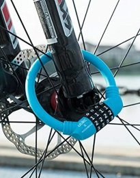 HNMS Cerraduras de bicicleta HNMS Bicycle Lock Ring Lock Anti-Theft Steel Cable Lock Mole Mini Ring Lock Riding (Password Untain Road Bike Portablock Blue)