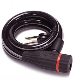 HNMS Cerraduras de bicicleta HNMS PVC Coated Composite Steel Wire Rope Lock Lock (Black)