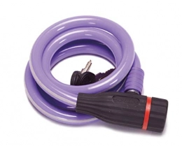 HNMS Cerraduras de bicicleta HNMS PVC Coated Composite Steel Wire Rope Lock Lock (Purple)
