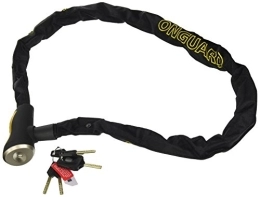 ONGUARD Cerraduras de bicicleta On-Guard Mastiff Cadena con candado, Unisex Adulto, Negro, 75 x 4 x 4 cm