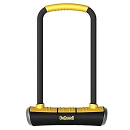 ONGUARD Cerraduras de bicicleta On-Guard Pitbull, Candado de llave, Negro (Noir / Jaune), 115 mm x 292 mm x 14 mm