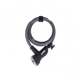 ONGUARD Cerraduras de bicicleta ONGUARD Dobermann Candado de Cable en Espiral, Unisex Adulto, Negro, Size