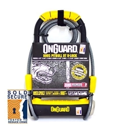 Onguard Bike Locks Cerraduras de bicicleta OnGuard Pitbull DT 8005 - Cilindro para Bicicleta (Incluye Cable Dorado Seguro)