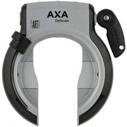 AXA Cerraduras de bicicleta Ring Lock Defender ART-2 - Llave plegable (acero), color plateado y negro