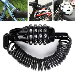 SGSG Cerraduras de bicicleta SGSG Candado de Bicicleta, candado antirrobo, candado de Bicicleta con contraseña de 4 dígitos para Motocicletas, Ciclismo, candado de Cable para Bicicleta portátil