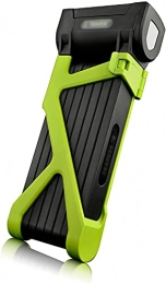 SONG Cerraduras de bicicleta SONG Cerradura de Cadena de Bicicleta portátil, Bloqueo de Bicicleta de montaña Plegable Anti Robo de Seguridad de Motocicleta para Bicicleta eléctrica (Color : Green)