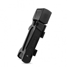 Desconocido Accesorio SSGFZ - Candado plegable antirrobo para bicicleta de montaña, bloqueo de seis secciones, cerradura plegable para bicicleta de carretera, acero de aleación, negro