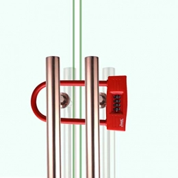 XUE-1 Cerraduras de bicicleta XUE-1 Cerradura de la Puerta de Vidrio con contrasea - U-Lock para Uso de la Oficina en casa (Red 2)