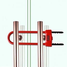 XUE-1 Cerraduras de bicicleta XUE-1 Cerradura de la Puerta de Vidrio con contrasea - U-Lock para Uso de la Oficina en casa (Rojo 1)